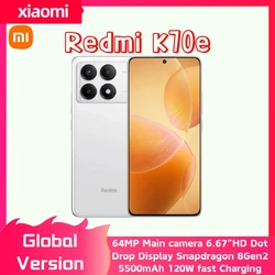 Xiaomi Redmi K70E 5G Android 6.67-inch RAM 12GB ROM 256GB Smartphone Dimensity 8300-Ultra 64MP 90W Charger 5500mAh used phone