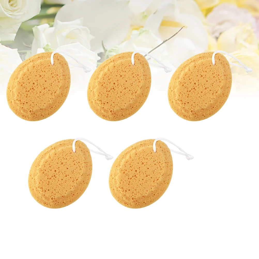 

5pcs/10pcs Soft Shower Sponges Honeycomb Bath Exfoliating Sponge Body Scrubber With Hanging Rope Cleansing (Random Pattern)