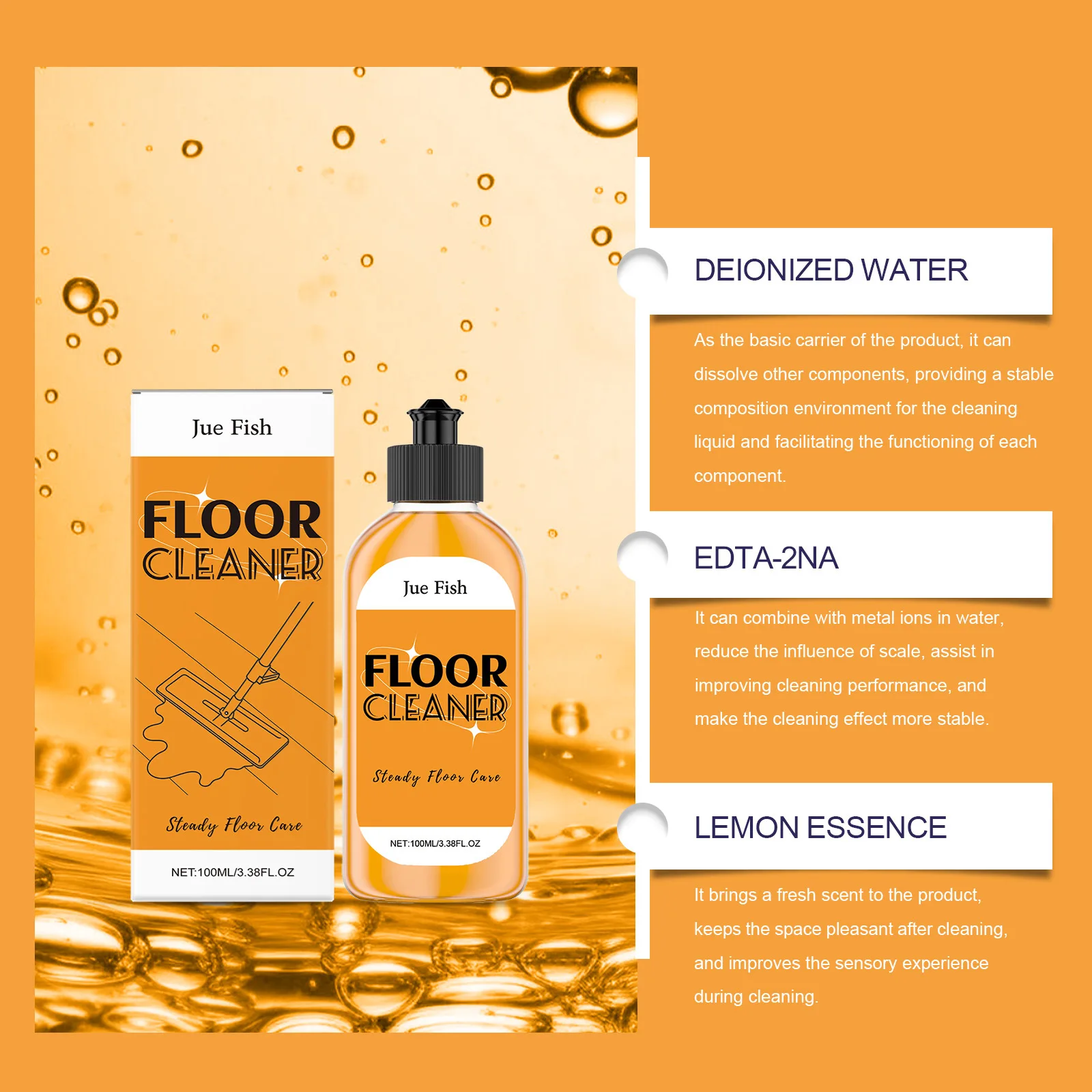 Multi Floor Cleaning Polishing Brightening Strong Stain Removal Descaling No Residue Ceramic Tile Cleaner 100ML
