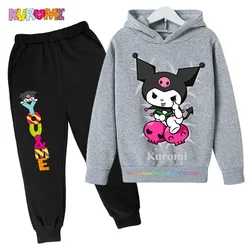 Kids Kawaii Kuromi Hoodie Set Baby Sportswear Children's s Sweatshirt Sportswear Children's Clothing Suit