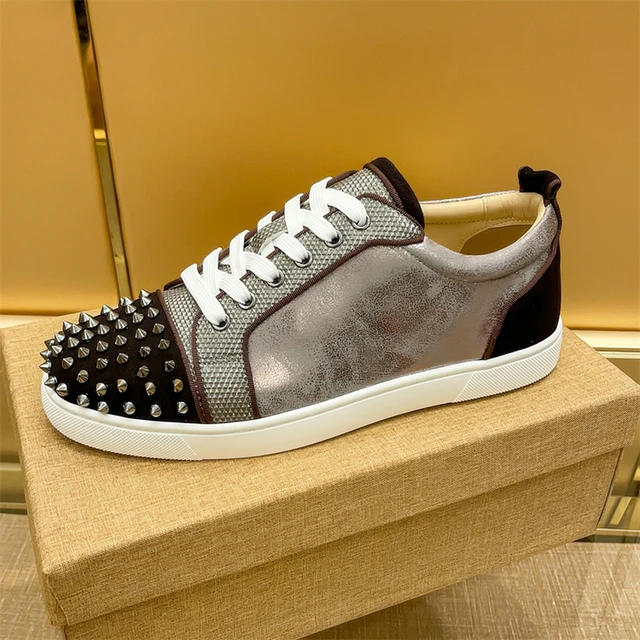 Luxury Fashion Christian-Louboutin-Louis-Vuitton Men Rivet Red Bottom Shoes  Factory - China Shoes and Sneaker price