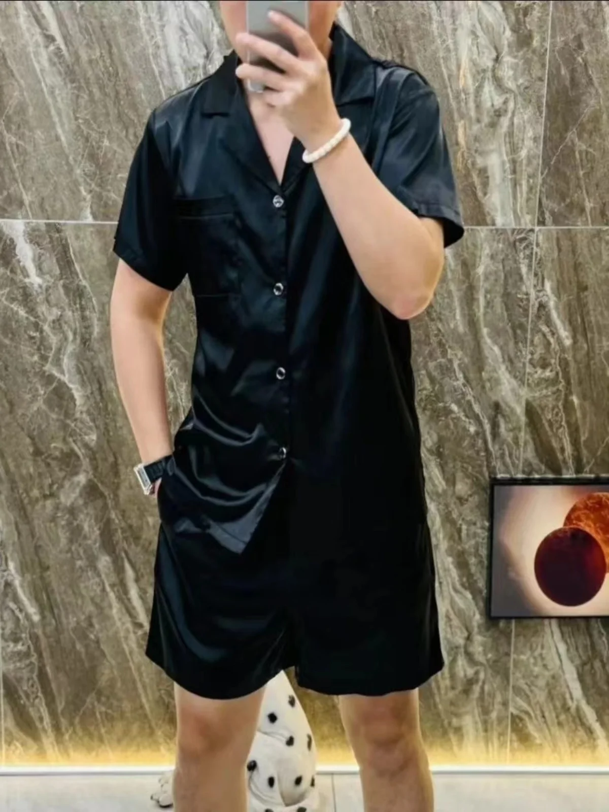 2024 Summer Pajama Sets Loose Comfortable Male Homewear Pajamas Suit Men's Fashion Casual Lightweight Breathable Men's Suit