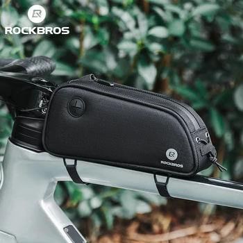 Borsa da bici ROCKBROS borsa da ciclismo per tubo anteriore con telaio portatile da 1,3 litri borsa da ciclismo ultraleggera per bicicletta da strada MTB borsa da ciclismo ultraleggera di grande capacità