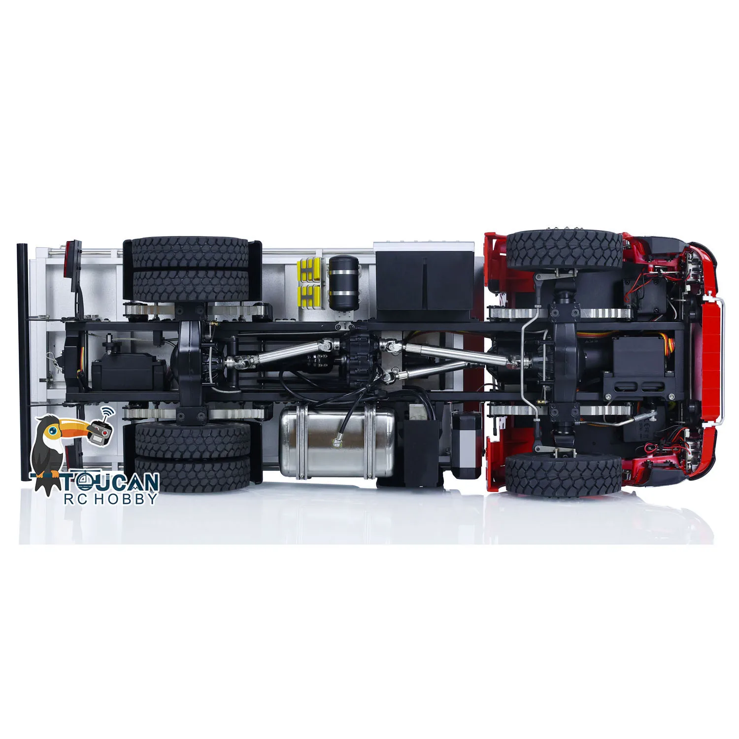 Kabolite 1/14 4x4 Metal Hydraulic RC Dumper Painted Tipper K3362 With Sound System Motor ESC Servo Flysky FS-ST8 radio Controll 5