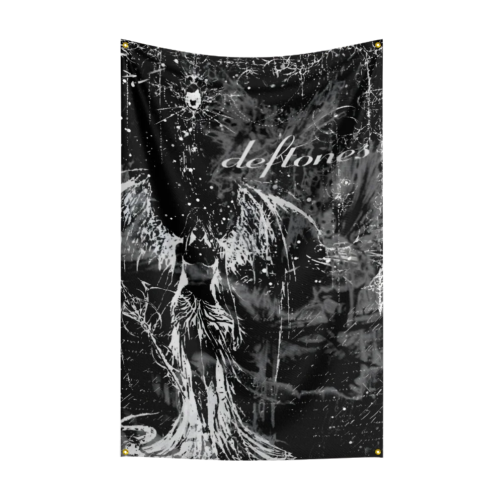 Deftones Band Polyester Banner – 3x5 Ft Digital Print Wall Art with Brass Grommets