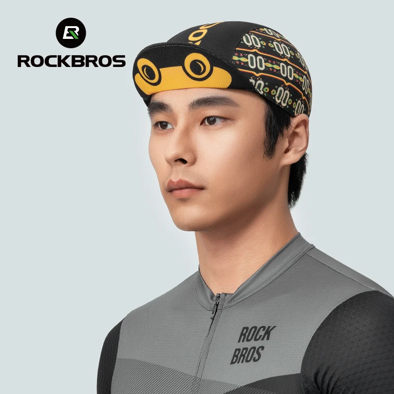 ROCKBROS Cycling Caps Sweat-absorbent Helmet Lining Sports Hat With Foldable Brim UltraLight Mesh Hats Unisex 4