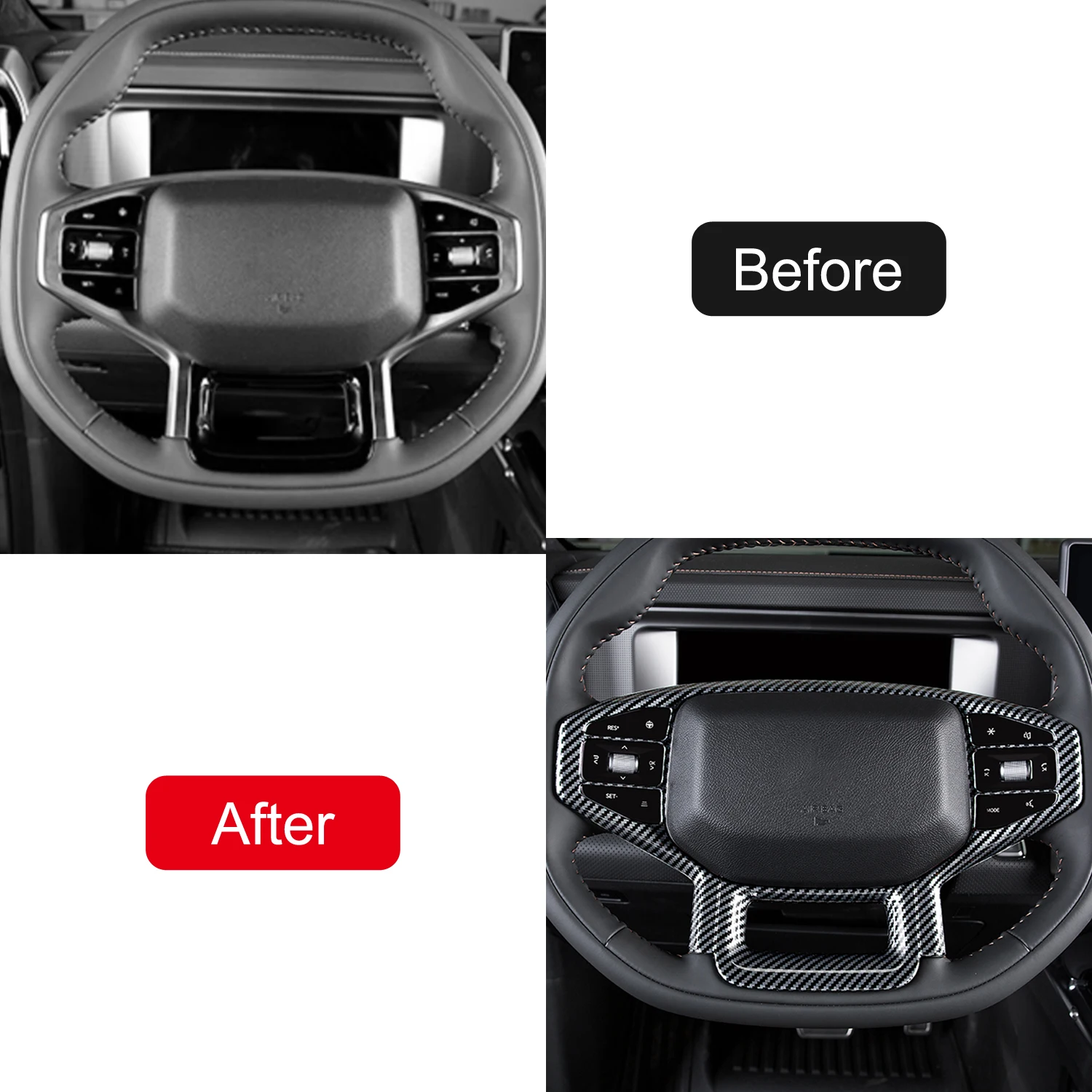 Per Chery Jetour T1 2024-2025 / T2 Traveller 2023-2025 Accessori Auto Volante Trim Copertura 1PC - Image 2
