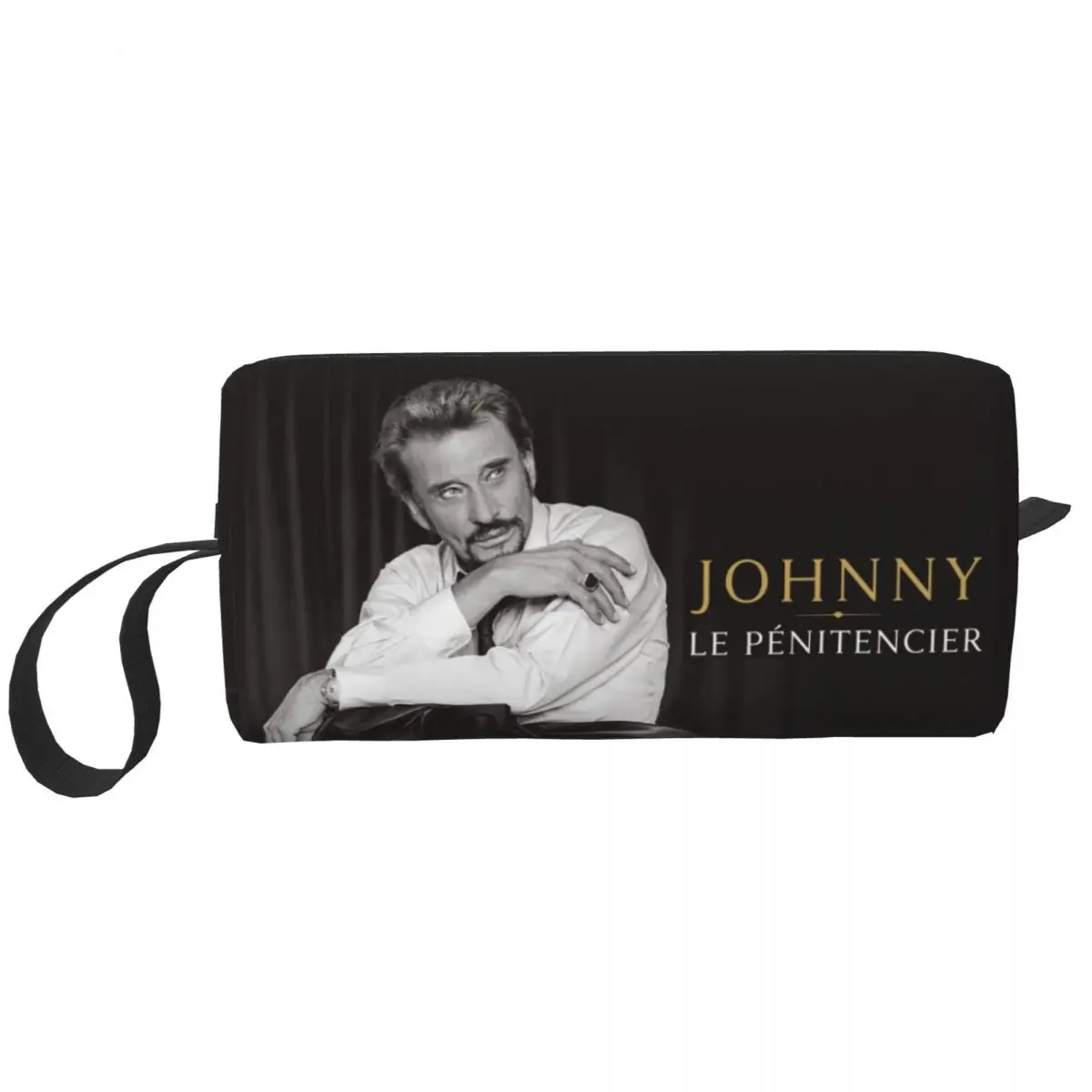 

Johnny Hallyday Rock Travel Cosmetic Bag Women French France Singer Toiletry Makeup Organizer Lady Beauty Storage Dopp Kit