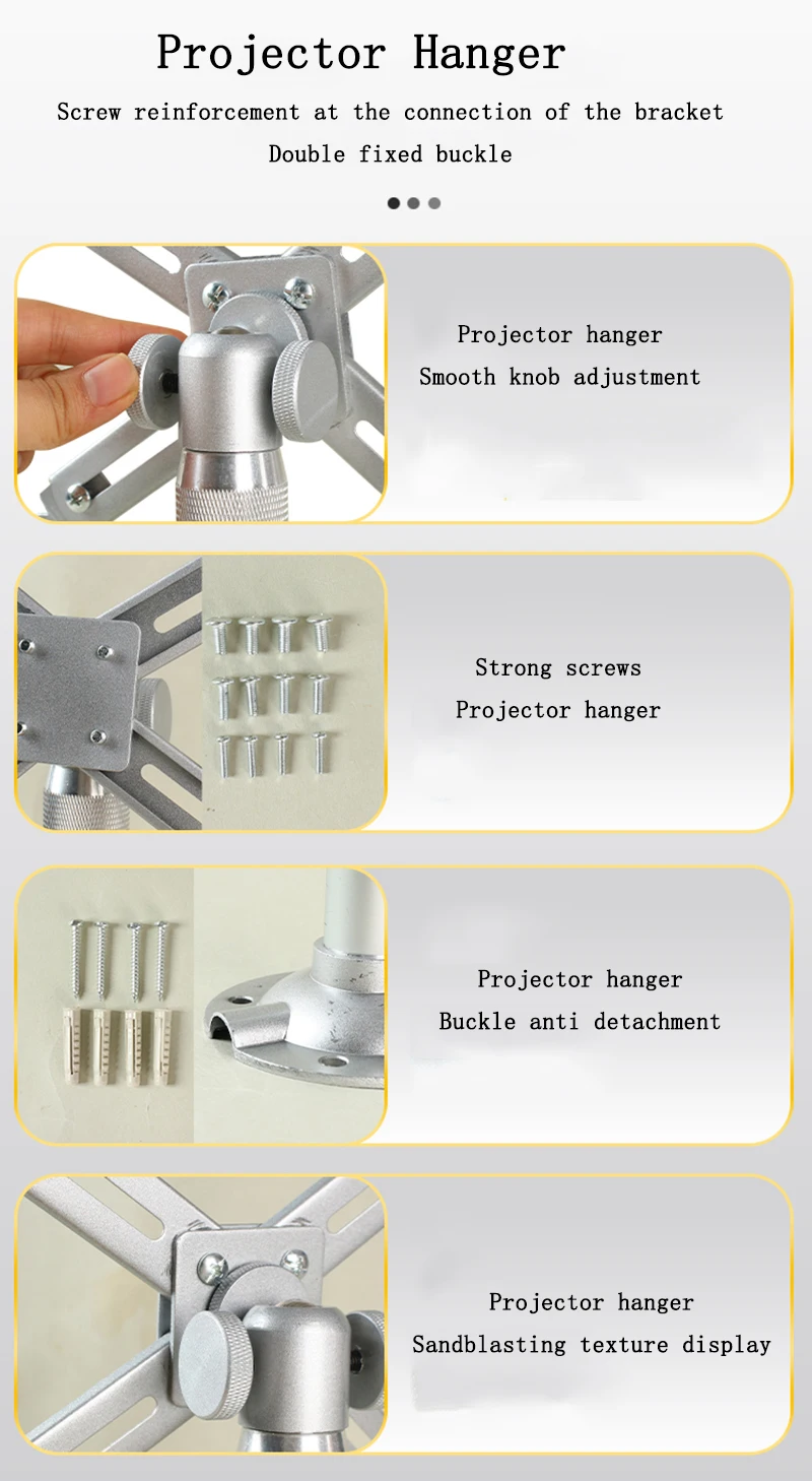 Thinyou 20 Cm 120 Cm Universal-Projektorhalterung Mit Schwenk-/Neigefunktion, Verstellbare Deckenmontage, Wandhalterung, Projektorständer S64D1Bb6D283D434D985E128Ced2B5Ff9C