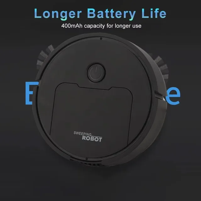 Automatic Portable Mini Floor Robot Vacuum Cleaner Smart Collision Turn USB Rechargeable Home Sweeper 3