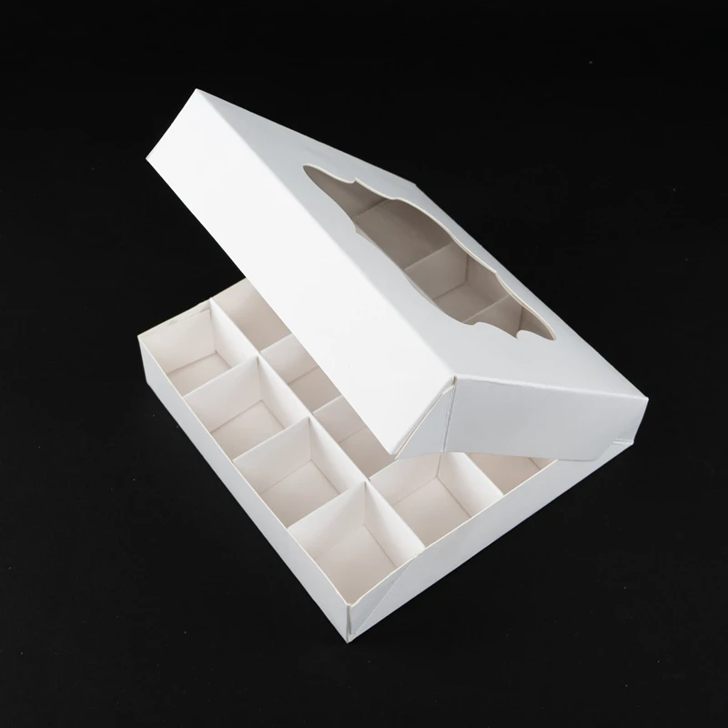 5pcs Mini Cupcake and Pastry Chocolate Paper Boxes in White and Pink, Handmade Dessert ... - SKU HDPB1126 - UGI Packaging