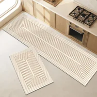 Kitchen Floor Mat Non-slip Leather Carpet Pvc Mats Waterproof Oil-proof Rug Long Strip Home decoration שטיח למטבח 주방바닥매트 1