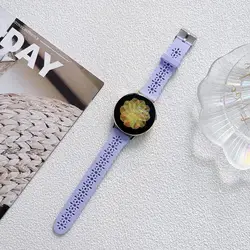 Enhanced Silicone Sport Bands, Women's Bracelet, 20mm and 22mm Strap - 22mm watch band (Lavender 12)