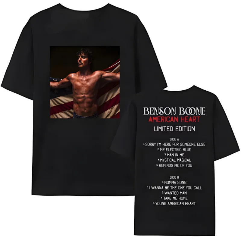 【即購入可】benson boone American heart 公式tシャツ Benson Boone American Heart T-Shirt – Millennial Made Merch