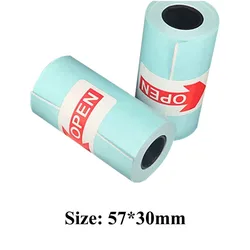 1Roll Thermal Paper Mini Pocket Photo Printer Paper Self-adhesive Roll Sticker 57x30mm for PAPERANG Mini Photo Printer Wholesale