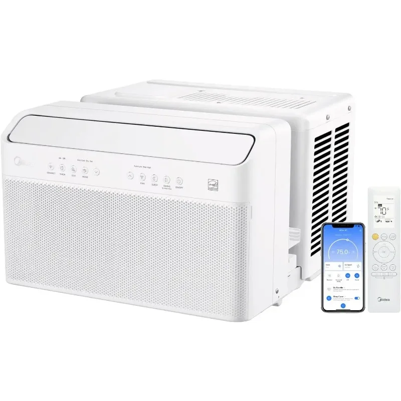 

12,000 BTU U-Shaped Smart Inverter Air Conditioner–Cools up to 550 Sq. Ft., Ultra Quiet with Open Window Flexibility