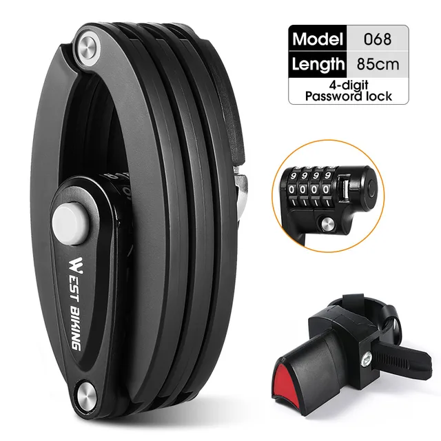 West Biking Foldable Bicycle Lock Mtb 