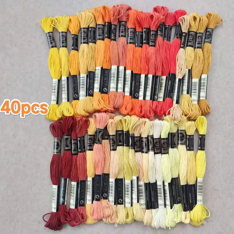 100% Cotton High Quality Cross stitch Floss Embroidery thread  Cross Stitch Embroidery Hand Knitting Sewing Weaving 8m 447 color - Image 14