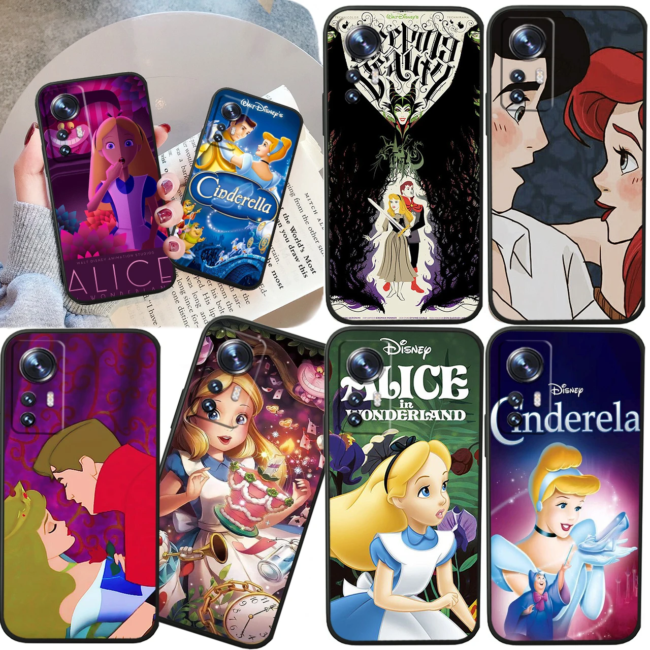 Disney Sleeping Beauty Per Xiaomi Mi 13 12T 11X 10T Note 10 Ultra Pro Lite 5G Custodia Morbida In Silicone Nero Per Telefono