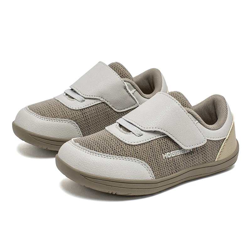 Kids Minimalist Barefoot Sneakers - Breathable Wide Toe Hook Loop Casual Shoes