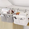 1pcs Multifunctional Bedside Sofa Hanging Storage Bag, Fabric Hanging Basket Bedside Shelves for Dormitory and Apartment Storage 1