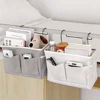 1pcs Multifunctional Bedside Sofa Hanging Storage Bag, Fabric Hanging Basket Bedside Shelves for Dormitory and Apartment Storage 1