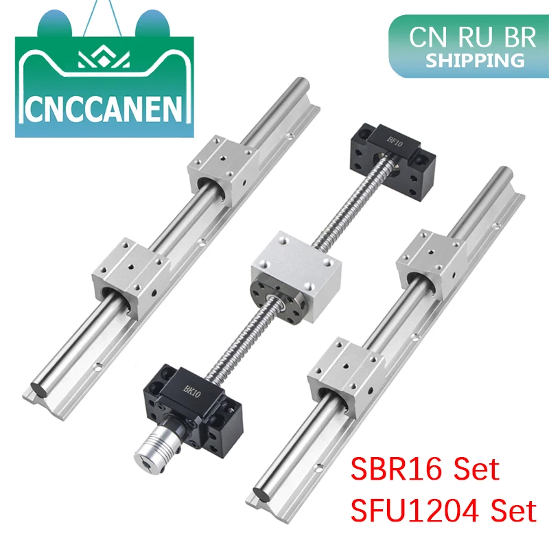 ChaRLes Machifit Sfu1204 500Mm Ball Screw 1204 Ball Nut Nut Housing Bk/Bf10 End Supports 6.35X10Mm Coupler - View #9