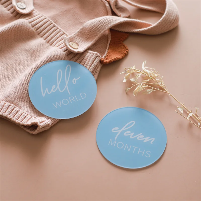 13PCS Acrylic Baby Milestone Monthly Cards