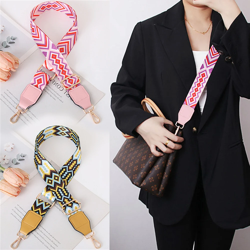 여성용 나일론 숄더백 스트랩, 조절식 크로스바디 스트랩, 부드러운 액세서리, 교체 스트랩, 와이드 지갑 스트랩, 체인 가방 스트랩