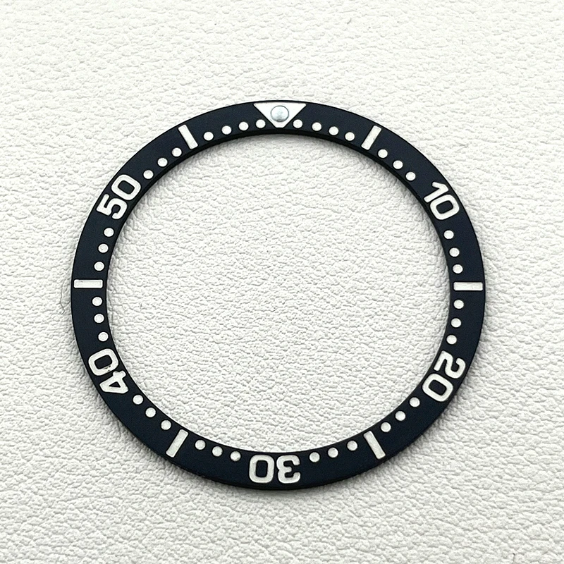 Stainless steel bezel insert, size 38mm X 31.5mm Flat piece adapted to Seiko SKX007/SKX009/SKX011/SKX171/SRPD cases Luminous