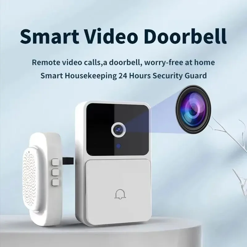 

WIFI Video Doorbell Camera Wireless Night Vision Smart Home Security HD Door Bell Two Way Intercom Voice Change For Home