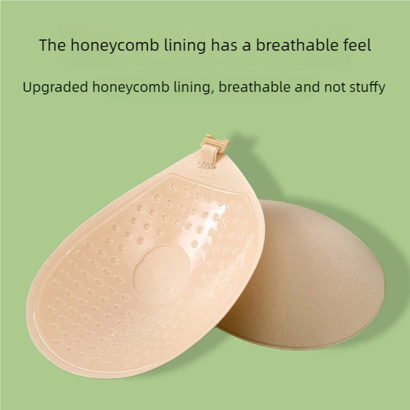 Round Cup Women's Chest Patch Front Button Small Chest Gathering Invisible Bra Strap Wedding Patch