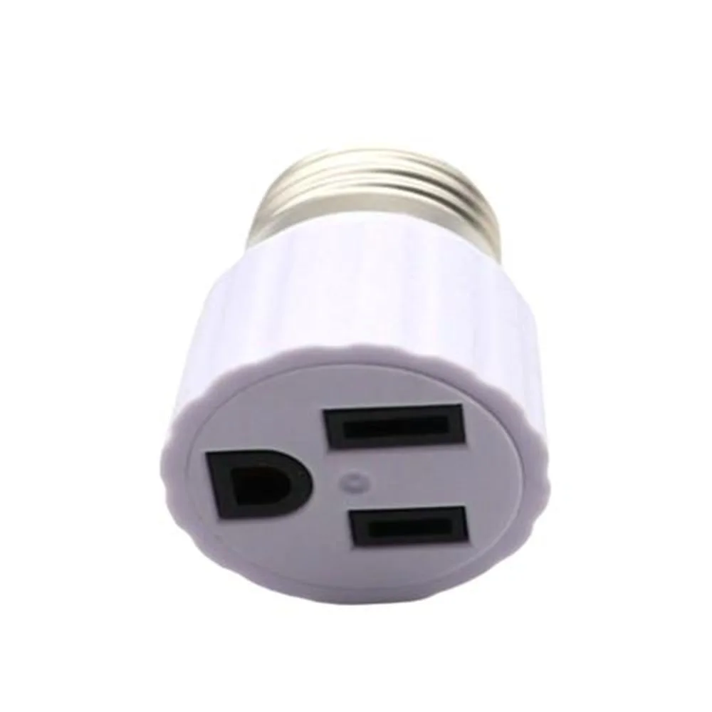 E27 to US EU Converter Lamp Socket Screw LED Bulb Lighting America Europe Plug Socket Light Holder White 1pcs lamp holder,lamp bulb holder,socket converter,lamp base,lamp socket adapter,led lamp base