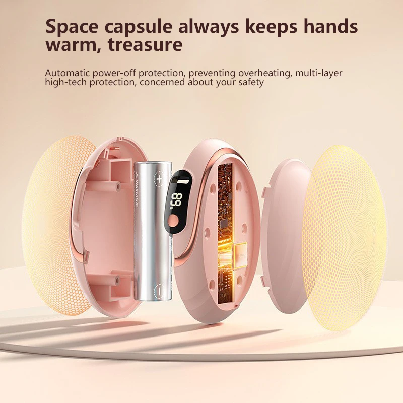 Xiaomi Portable Hand Warmer With Adjustable Temperature And Digital Display Double sided Long Lasting Warm Hand Warmer Gift