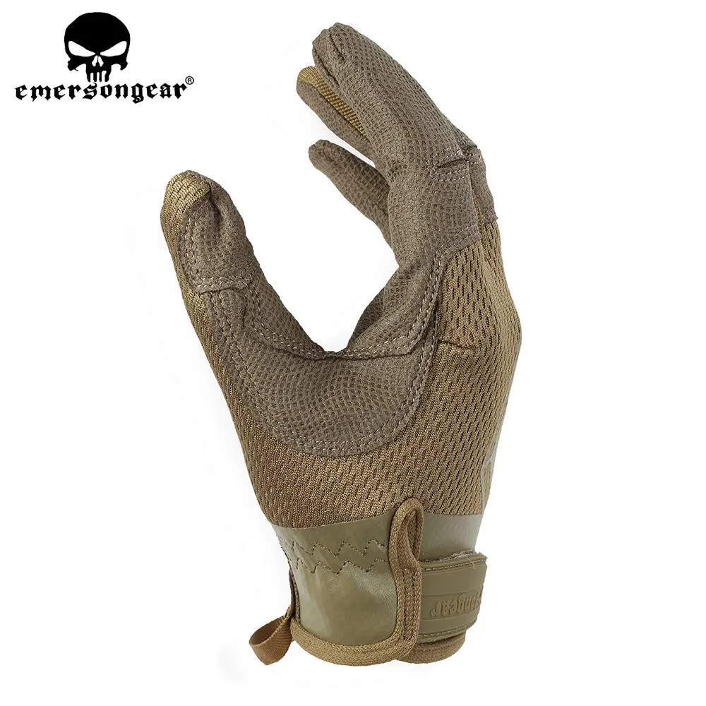 Emersongear Light Tactical Full Finger Men Gloves Touch Screen Airsoft Outdoor Climbing Riding Combat Breathable Gloves
