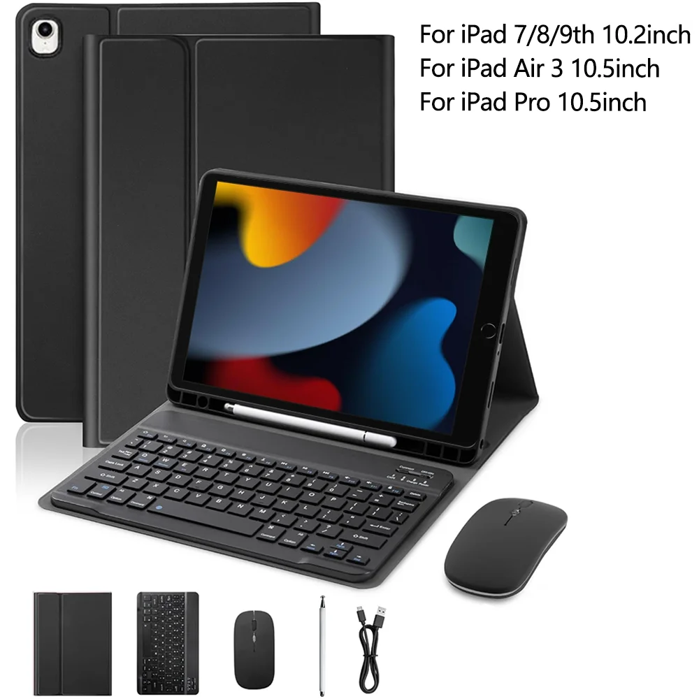 Versatile Wireless Keyboard and Mouse Set with Detachable Protective Cover