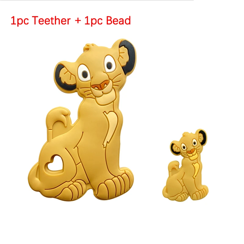 2pcs Silicone Disney BPA Free Teething Infant Chewable Dummy Necklace Pacifier Toy Accessories