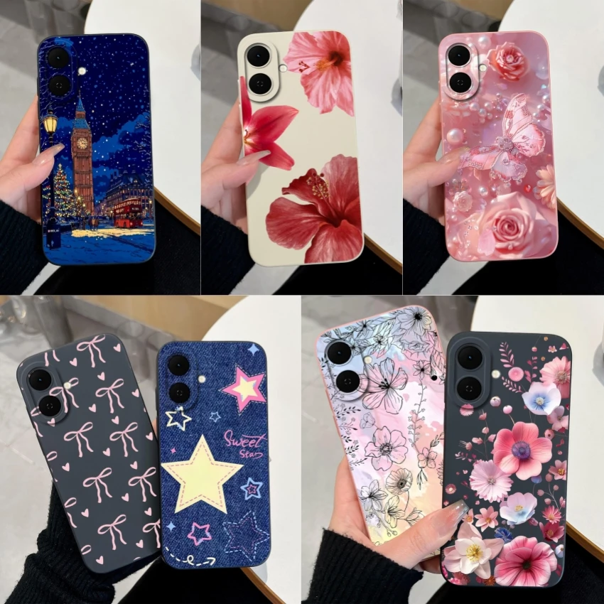 Pretty Flowers Pattern Full Coverage Soft Silicone Phone Case Cover