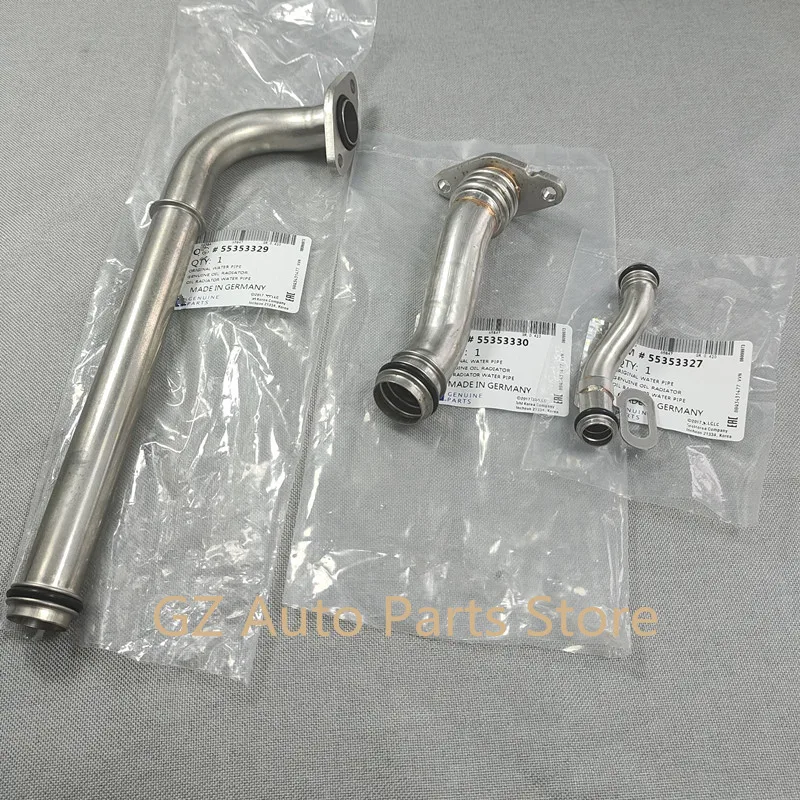 3PCS Engine Coolant Water Oil Cooler Pipe OE# 55353329 55353327 55353330 For Chevrolet Cruze Epica Sonic For Opel ASTRA INSIGNIA