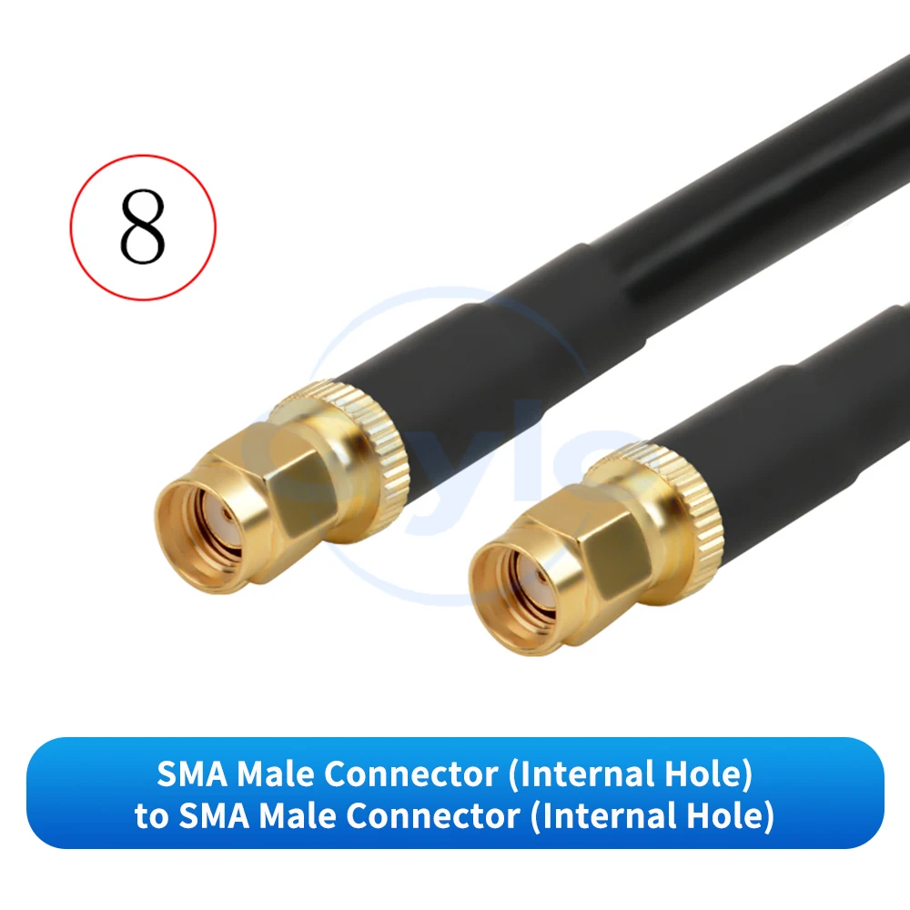 SMA auf SMA Stecker/Buchse Adapter SYV50-5 (5D-FB) Koaxialkabel SMA auf SMA Koaxialkabel (1 Stück) – Detail 10