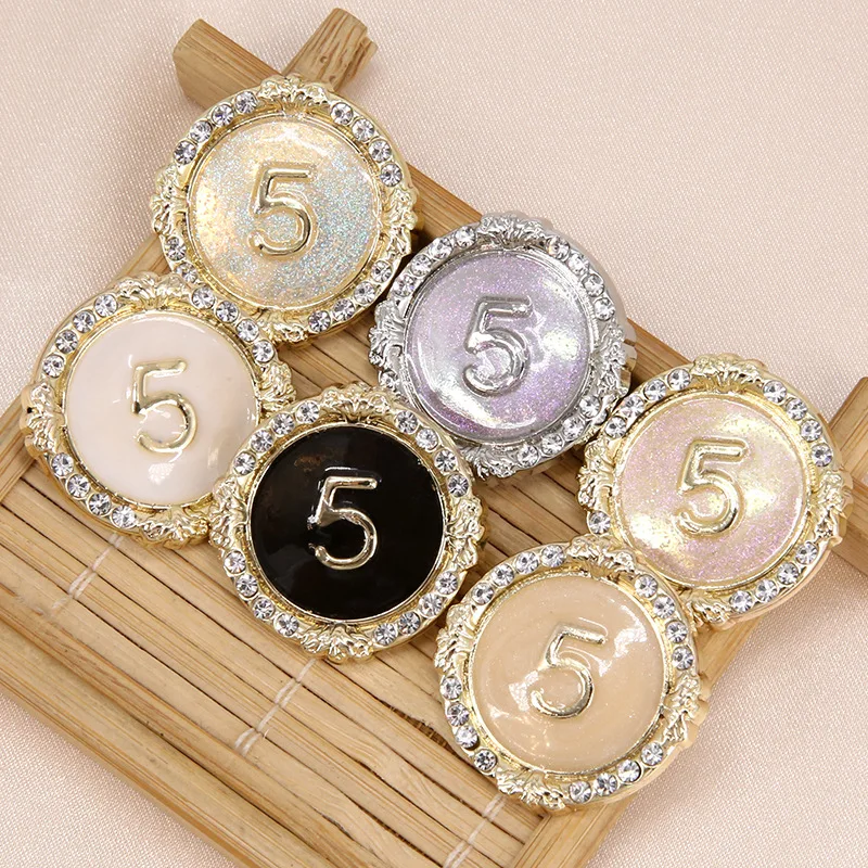 Number 5 Button 6pcs-Number-5-colourful-Buttons-Women-Garments-Coats-Sewing-Accessories ...