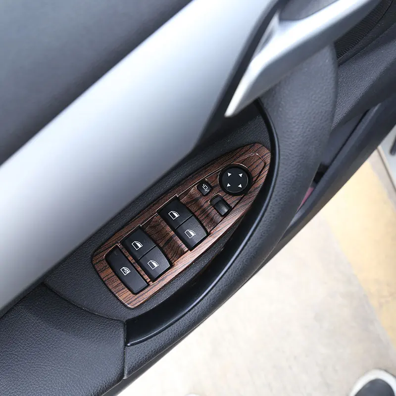 Für BMW X1 F48 X2 F47 2016-2020. Auto Styling ABS Chrom Auto Fensterheber  Schalter Rahmen Trim Abdeckung Aufkleber Innen Auto Zubehör (Farbe : Carbon  Fiber) : : Auto & Motorrad