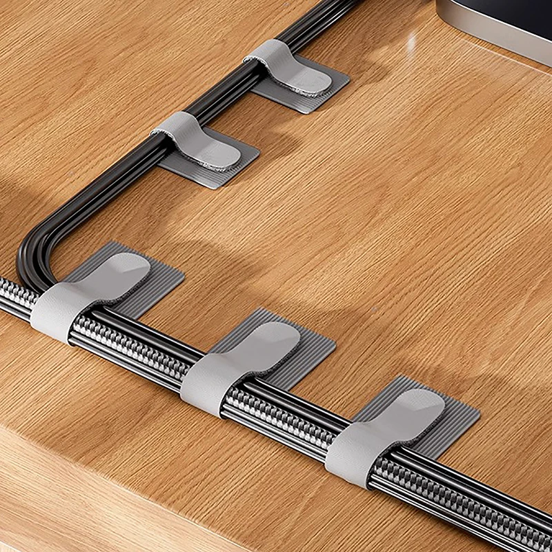 케이블 타이 고정 와이어 정리함 코드 로프 거치대, 자체 접착 조절식 코드 정리..