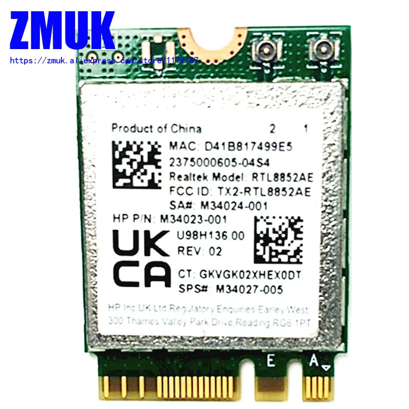 

M34027-005 беспроводная карта MT7922A22M для серии HP Pavilion 14-al005ne 15-aw005ur 15-bc005no