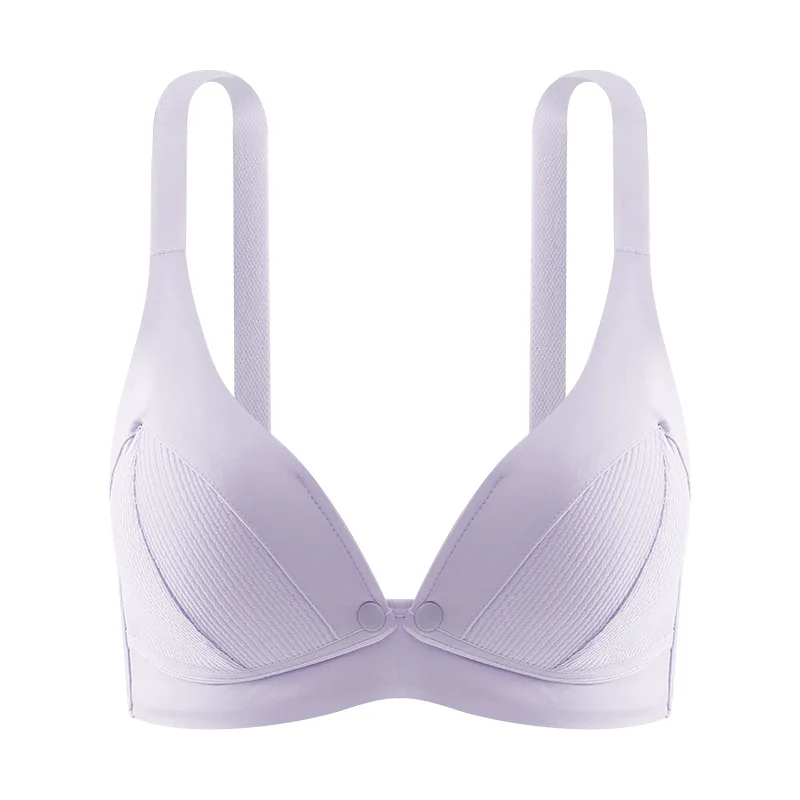 Breastfeeding Underwear Thin And Seamless in Summer, Pregnant Women's Bra, Deep V-shaped, Gathered And Anti Sagging, With Buckl 5