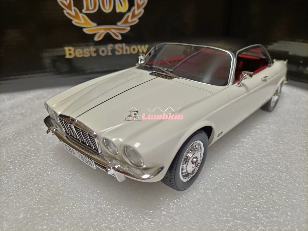 Bos 1/18 для Jaguar XJ 4.2C 1974, бежевая с черной крышей, модель Jaguar Limousine, Классическая миниатюра