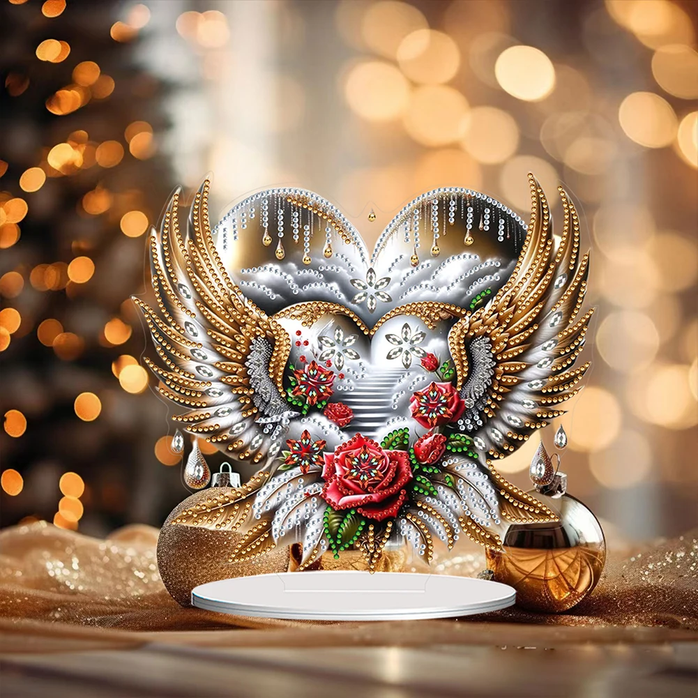 Acrylic Special Shaped Exquisite Pattern 5D DIY Diamond Art Tabletop Decorations Diamond Painting Desktop Decorations for Adults