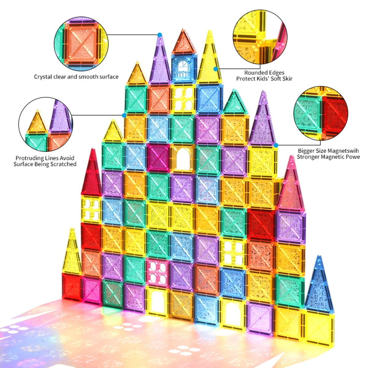 Kids Toys Magnetic Tiles Starter Set Classroom Must Haves Magnetic Blocks for Toddlers Magnet Building Toys Preschool Montessor magnetic building blocks magnetic assembly toy magnetic alphabet toys