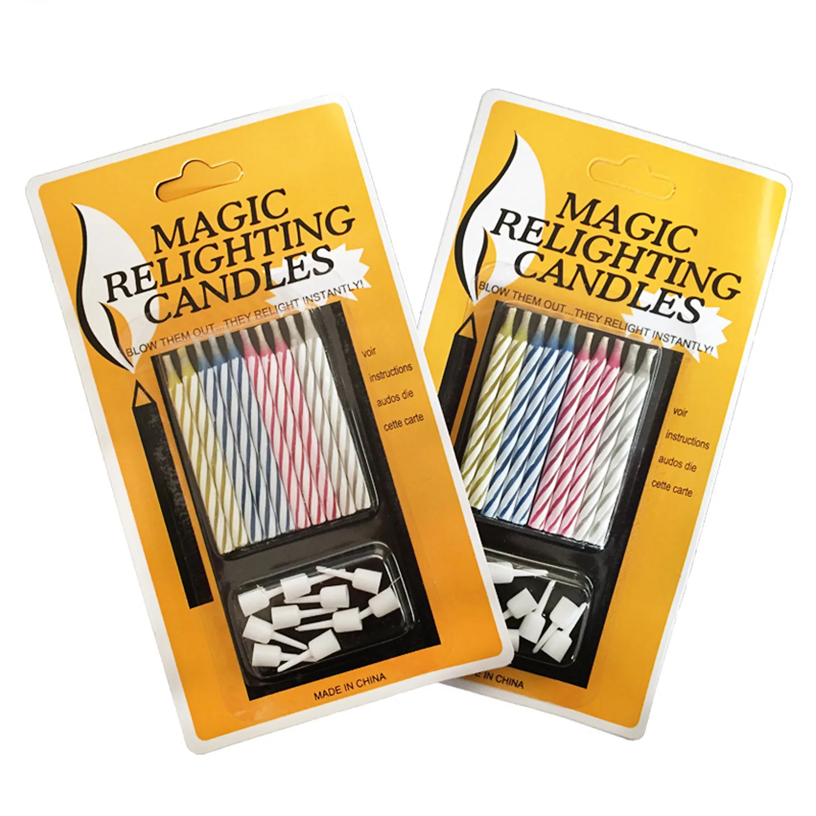 10pcs Magic Relighting Birthday Candles Novelty Trick Candles For