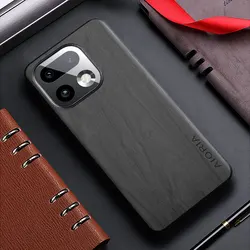 Bamboo Wood Pattern PU Leather Back Cover Case for Realme 6s (GY)